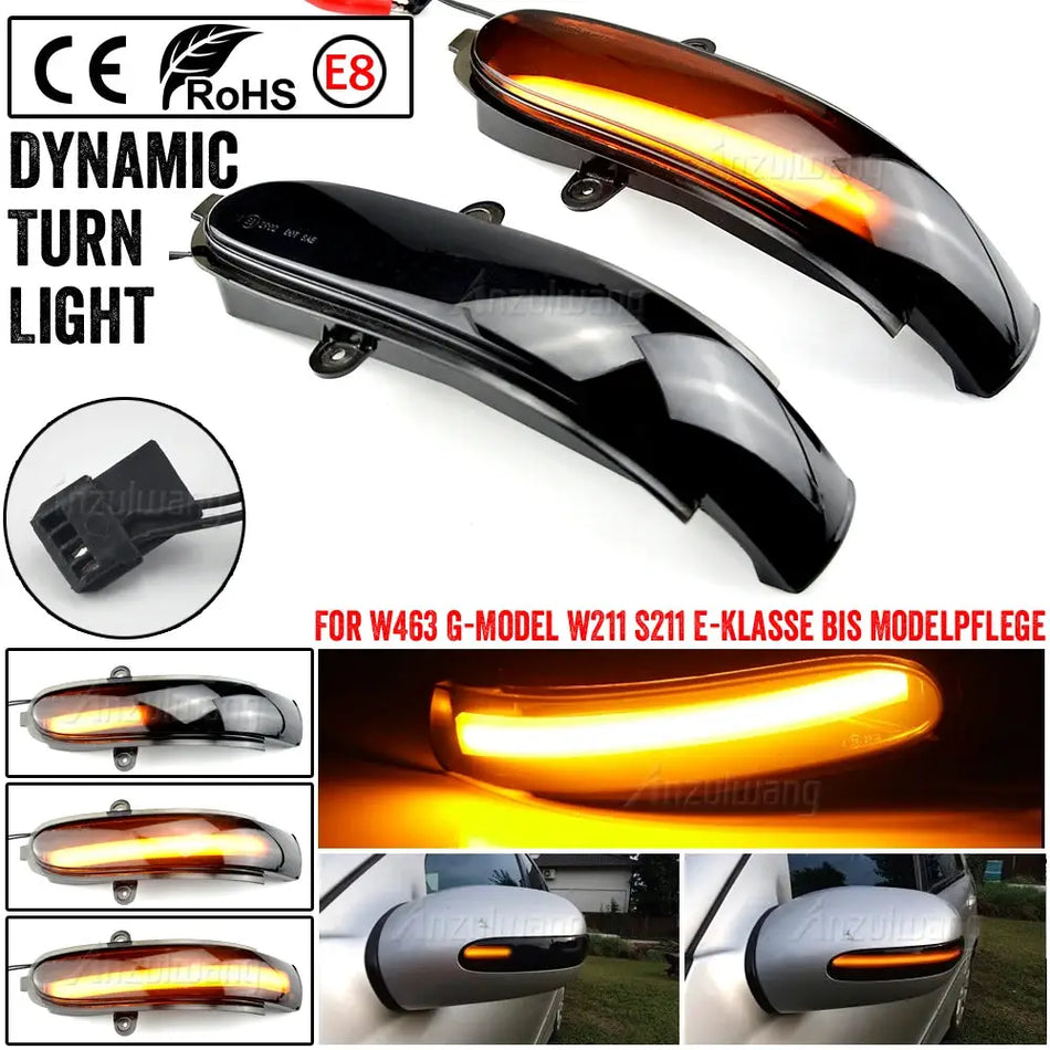 Dynamic LED Mirror Turn Signals for Mercedes-Benz W463 G-Class by InterCyprus Trading Ltd