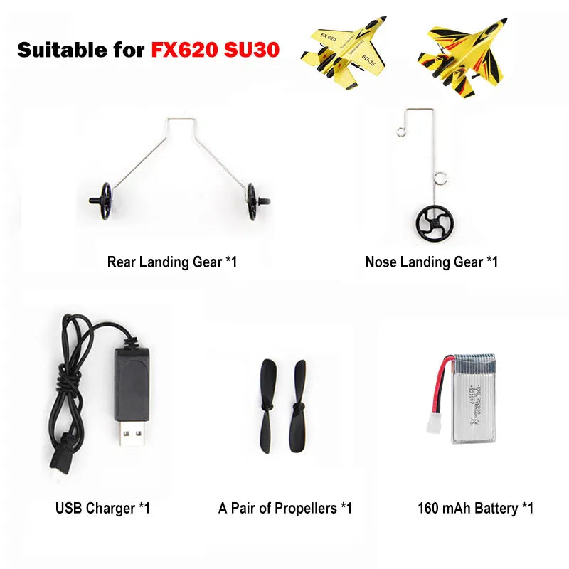 FX620 SU35 SU30 RC Plane Spare Parts Set &ndash; Battery Included Package B