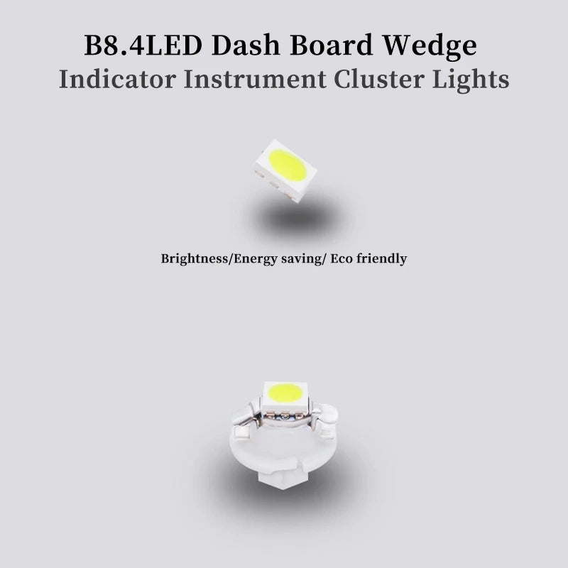 10 Pack 12V B8.4 LED Instrument Gauge Bulbs With 7 Colors