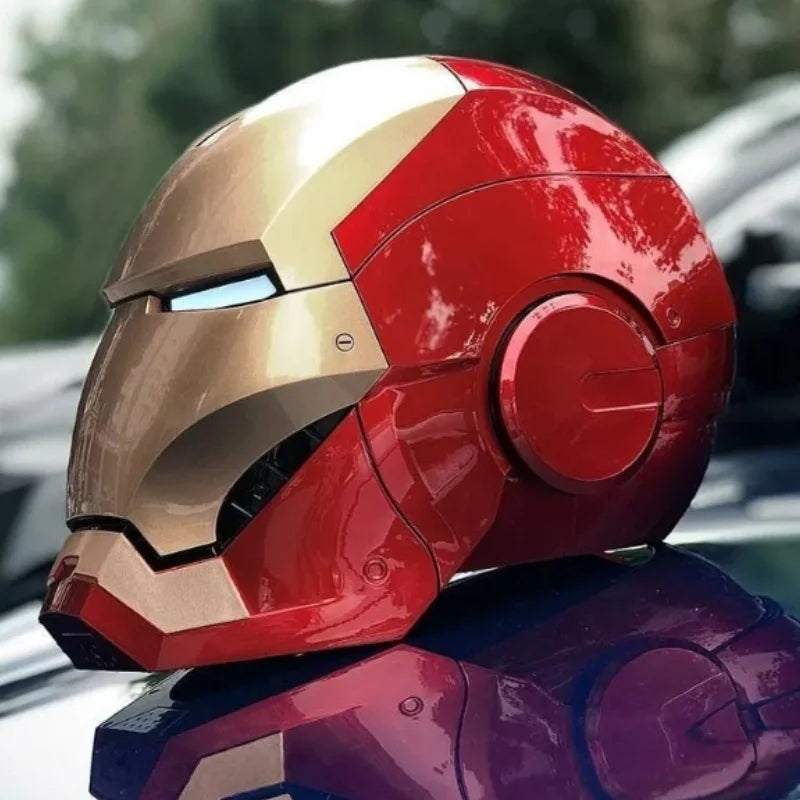 iron man helmet auto open Iron Man helmet MK Jarvis wearable automatic opening and closing hood, deformable luminous hood, mechanical arm toy – InterCyprus Trading Ltd
