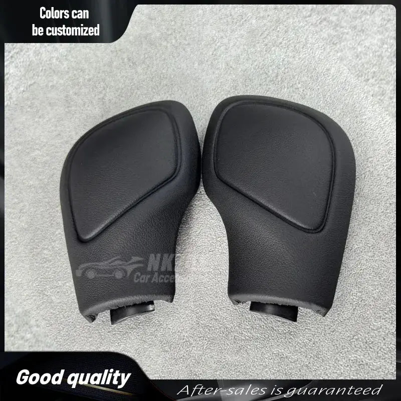 Original leather Chrome Matt With Leather Shift Knob Gear Side Cover DSG For VW Golf 6 7 R GTI Passat B7 B8 CC R20 by InterCyprus Trading Ltd