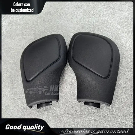 Original leather Chrome Matt With Leather Shift Knob Gear Side Cover DSG For VW Golf 6 7 R GTI Passat B7 B8 CC R20 by InterCyprus Trading Ltd