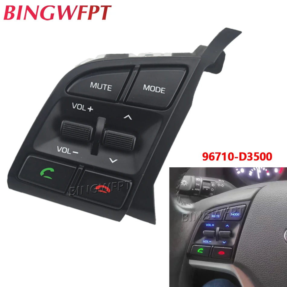 Tlačítko ovládání levého volantu Bluetooth ABS pro Hyundai Tucson