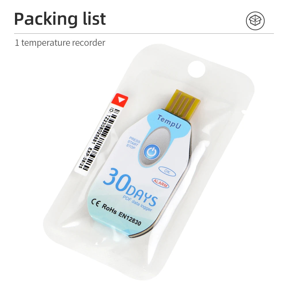 USB Temperature Data Logger &ndash; High Capacity 10000 Points