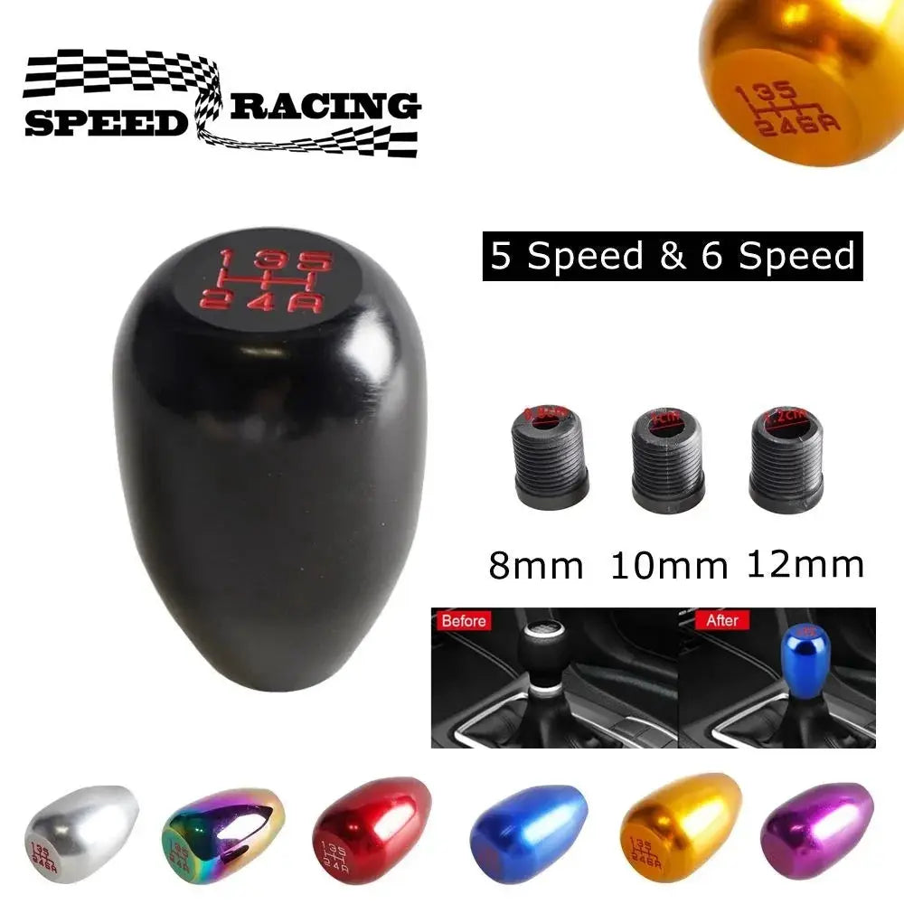 Universal Racing 5 Speed or 6 Speed Car Gear Shift Knob For Manual Transmission Automatic Gear Shift Knob Shift lever by InterCyprus Trading Ltd