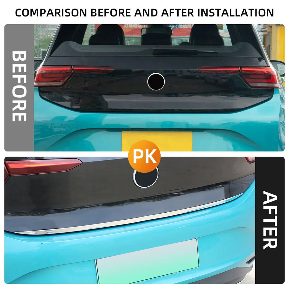 Volkswagen ID.3 Επένδυση Πίσω Πορτ-Μπαγκάζ από Ανοξείδωτο Ατσάλι, Ασημί