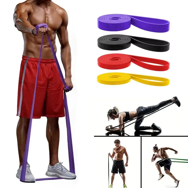 Conjunto de Faixas de Resistência em Latex TPE de 4 Peças para Treino de Corpo Inteiro e Yoga