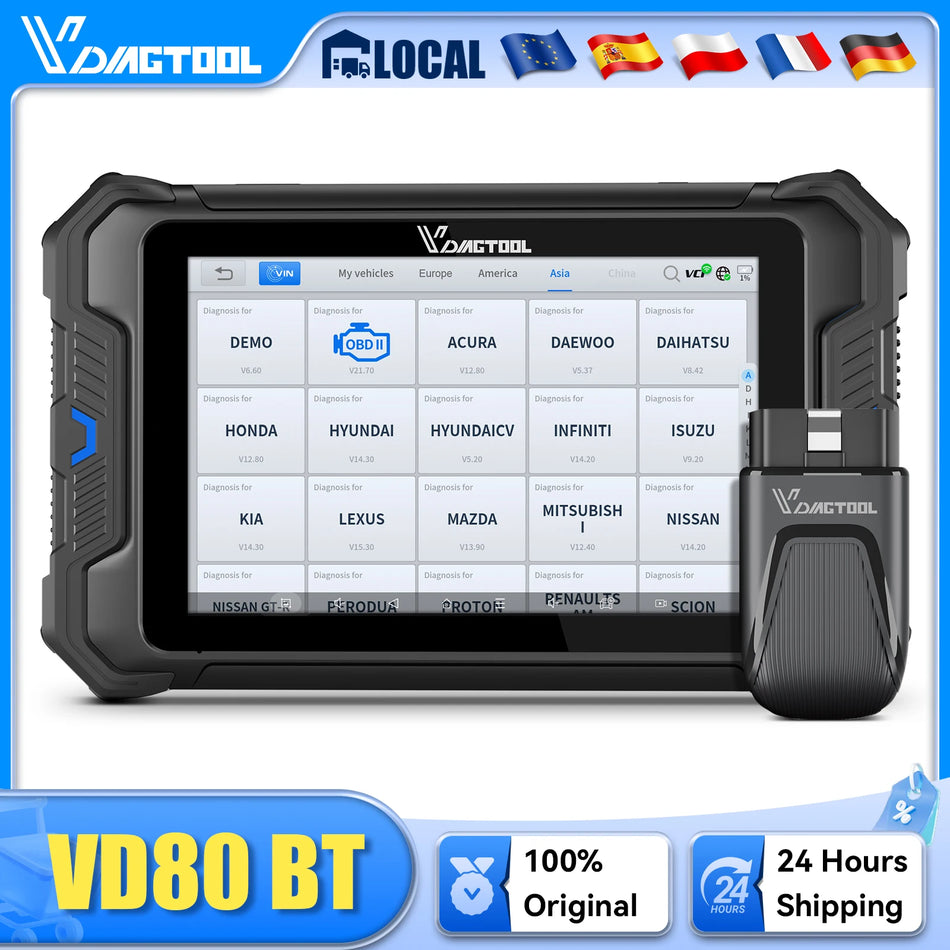 Scanner OBD2 Bidirecțional VD80BT cu Hartă de Topologie, Codare Cheie și ECU