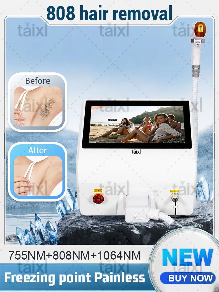 808Nm Diode Laser Hårfjerning Enhed 3000W Kølehoved