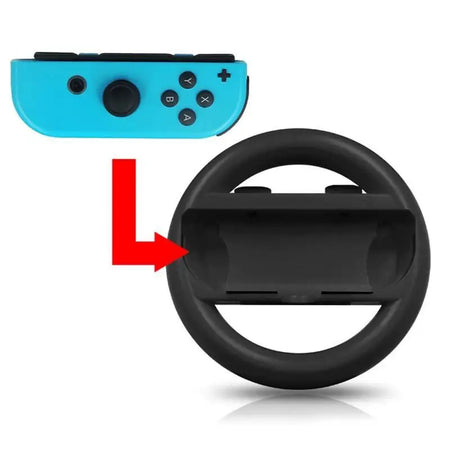 2PCS Ergonomic Racing Steering Wheels for Nintendo Switch Joy-Con