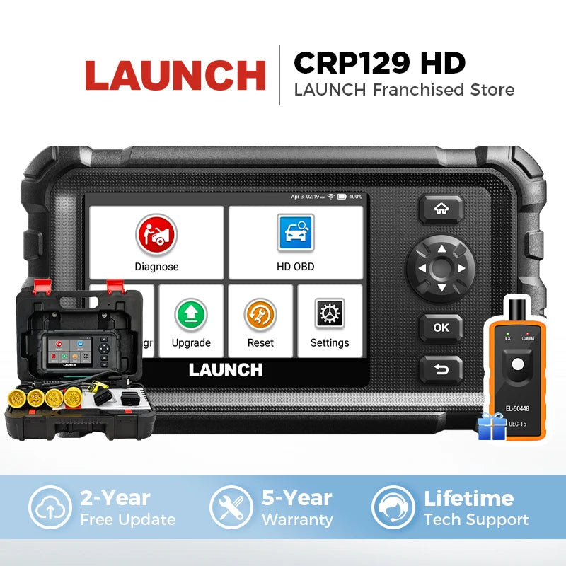LAUNCH CRP129 HD Βαρέως Τύπου Σαρωτής Φορτηγών, Πλήρες Σύστημα Διαγνωστικού Εργαλείου Ντίζελ