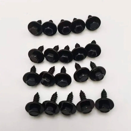 Hex Head Bolts With Washers Black ST4.8x16 For BMW 1 3 5 X1 X3 X5 by InterCyprus Trading Ltd
