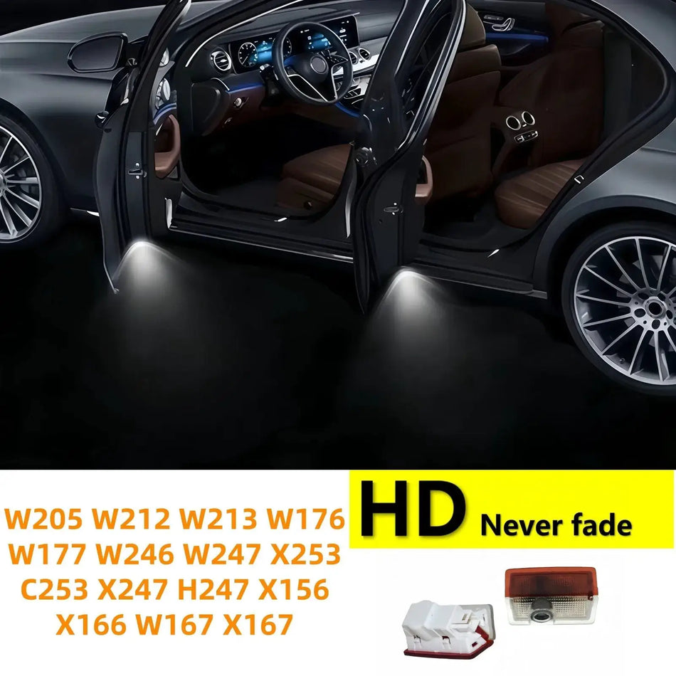 2 HD For Mercedes Benz Led Car Door Projector Light Accessories H243 W166 W167 X247 X166 H247 W213 X253 W176 W177 W205 W212 X156 by InterCyprus Trading Ltd