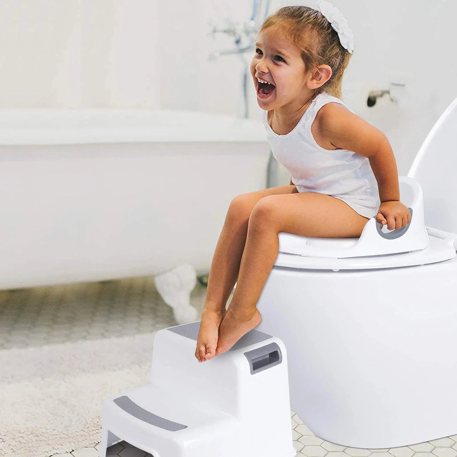 Children Toilet Seat &ndash; With Easy Grip Handles For Toddlers