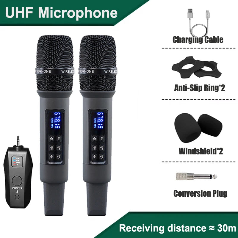 UHF Wireless Karaoke Microphone Bluetooth Receiver &ndash; Reverb