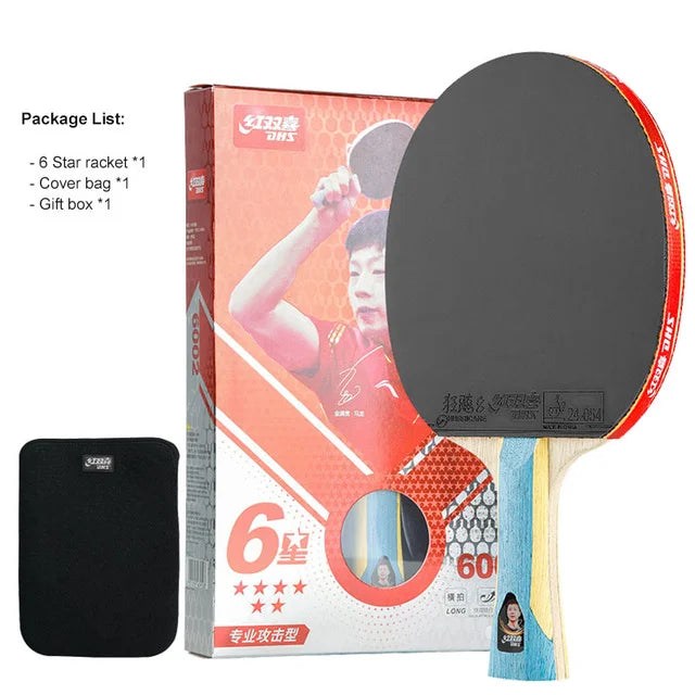 DHS 6002 6006 Table Tennis Racket &ndash; Shakehand Case Included new H6002 FL long