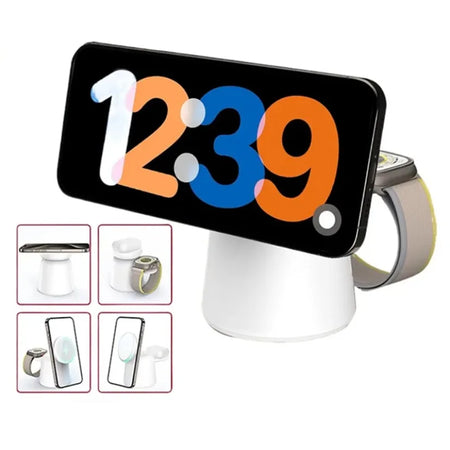MagSafe 3 In 1 Charger Stand &ndash; Fast 15W 3 In 1 Charging