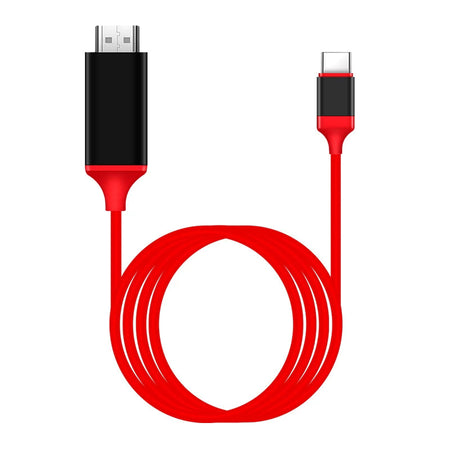 2M USB Type-C to HDMI Cable 4K/1080P HD &ndash; Universal Compatibility Red / 4K60Hz