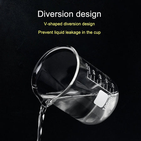 KOQZM Transparent High Borosilicate Glass Measuring Cup &ndash; Accurate Measurement for Baking and Cooking