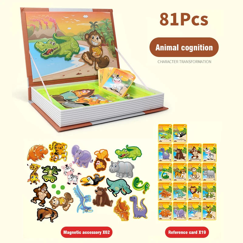 Magnetic Busy Book Matching Puzzles &ndash; Montessori Learning animals