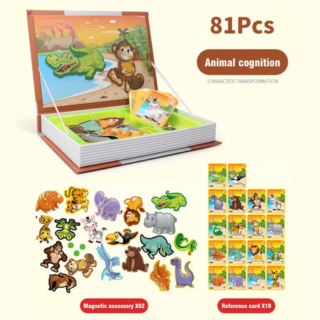 Magnetic Busy Book Matching Puzzles &ndash; Montessori Learning animals