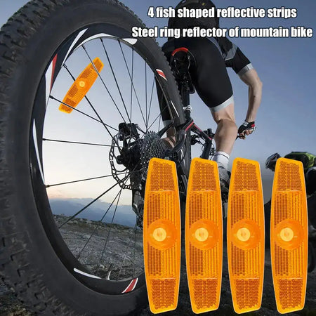 Fish Shaped Safety Spoke Reflectors For Bicycle Rim Light