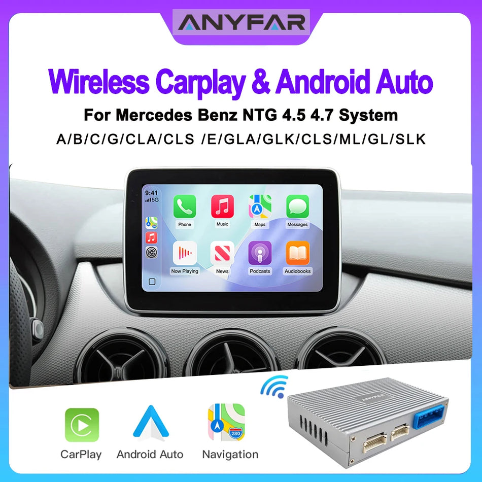 Kit de retrofit CarPlay Android Auto pentru Mercedes NTG4.5 la 4.7 pentru W204 W176 W246