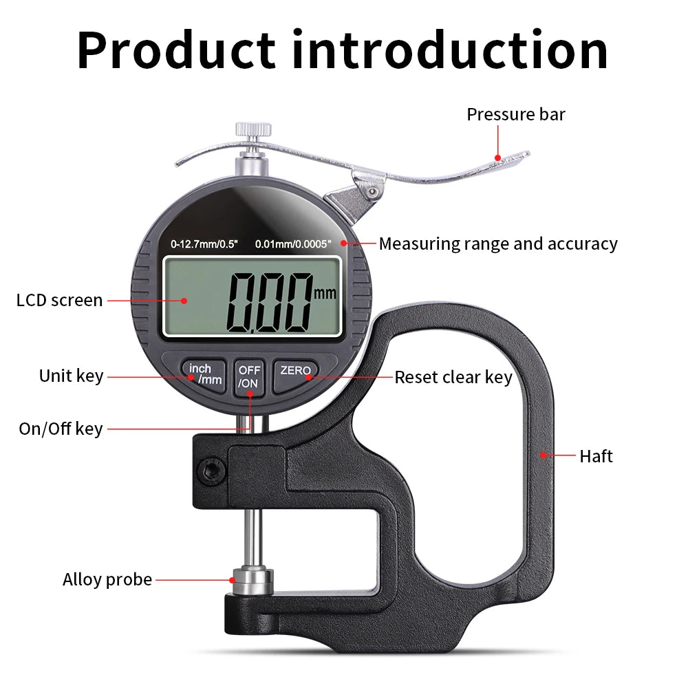 Electronic Thickness Gauge 0.01/0.001mm &ndash; High Precision