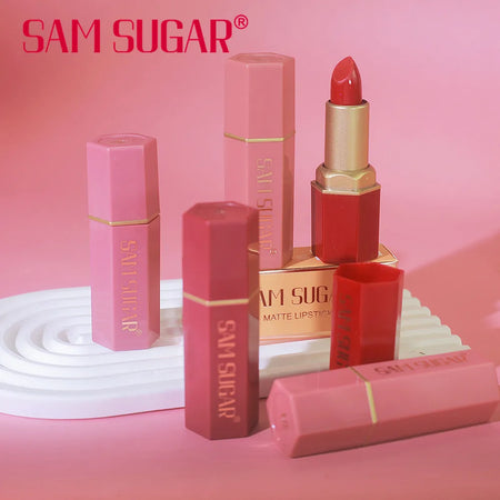 SAM SUGAR Velvet Matte Lipstick with Pearlescent Glitter