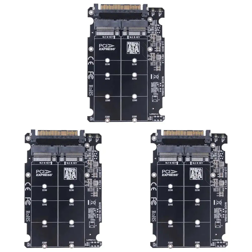 M.2 NVMe SATA To U.2 PCIe Adapter 2 In 1 NGFF SFF8639 3pcs Adapter Card