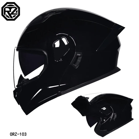 ORZ Modular Flip Helmet &ndash; Dual Lens Visor, DOT Certified 3 / XL