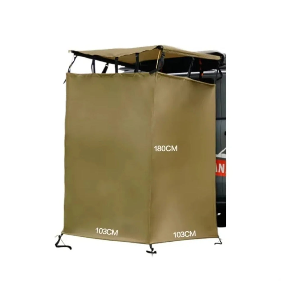Pārvietojama kempinga privātuma dušu telts ar pārģērbšanās istabu, izvelkams āra duša, ūdensizturīgs 3000mm
