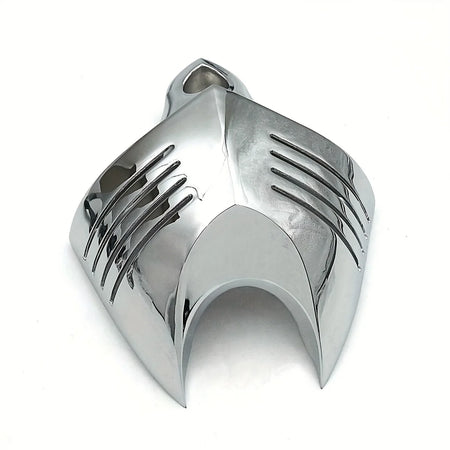 Motorcycle Big Twin Horn Cover &ndash; Sleek Black Chrome Design for Harley Models