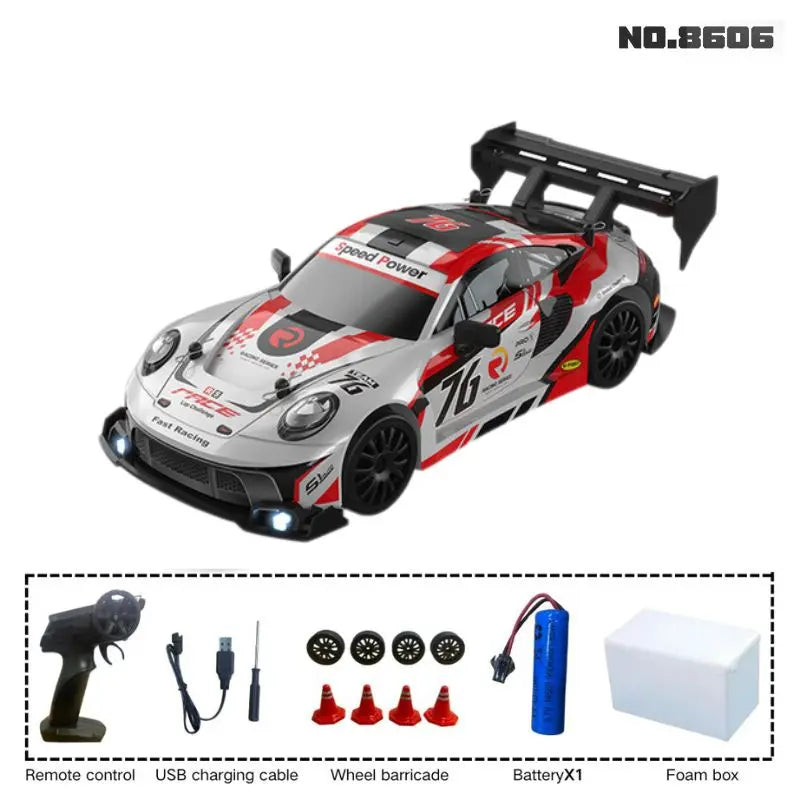 1:24 PYLRCC Mustang 4WD Remote Control Drift Racing Car 8606 A