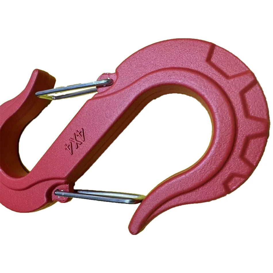 Gancio di salvataggio rapido a forma di S rossa per traino off-road e kit gancio per verricello