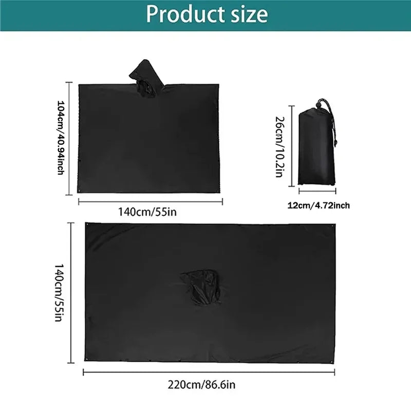 Outdoor 3 In 1 Military Raincoat Hooded Poncho &ndash; Lightweight