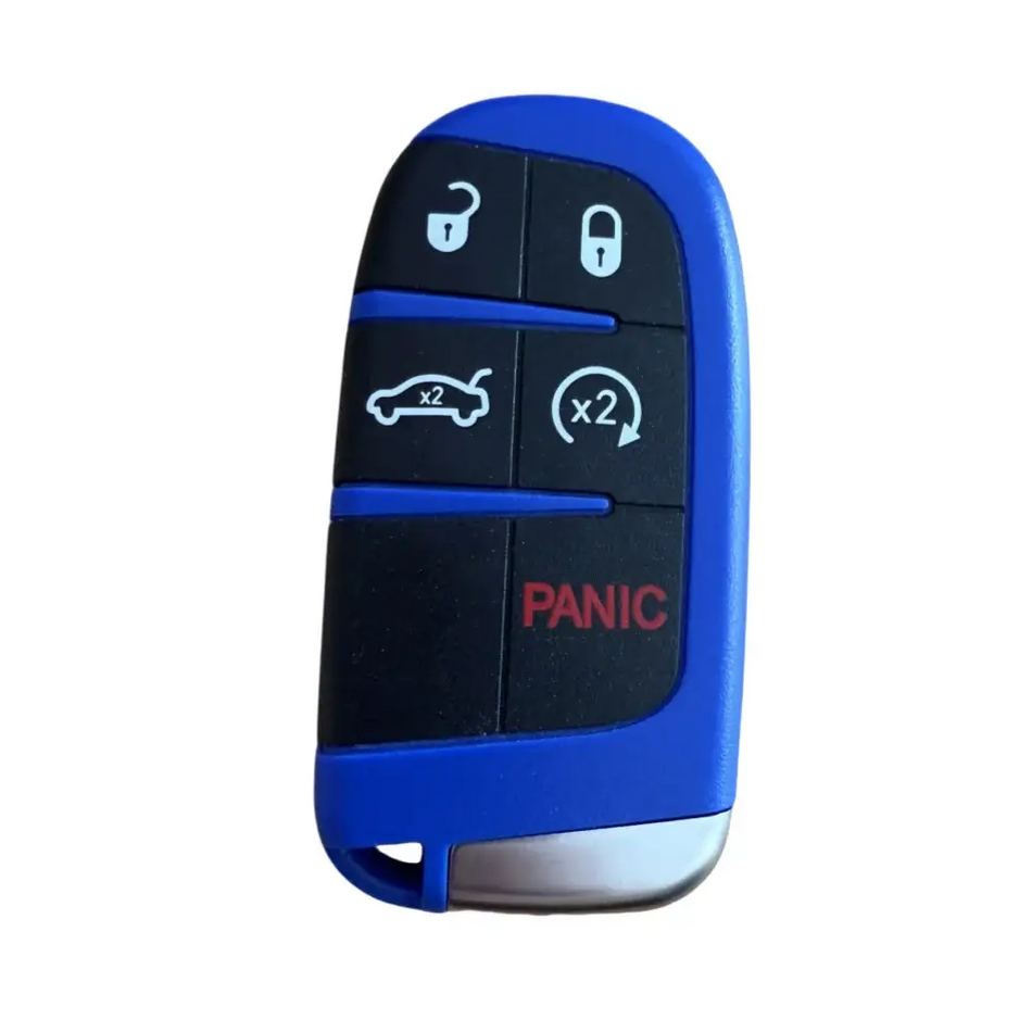 1pcs Blue 5Buttons Car Smart Card Key Shell Casing for SRT VIPER Trackhawk Demon 170 392 Hellcat Scat Pack with Uncut BladeKey by InterCyprus Trading Ltd