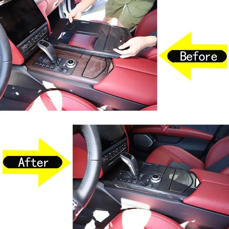 Maserati Geberit Copertura Pannello Consolle Centrale in Fibra di Carbonio