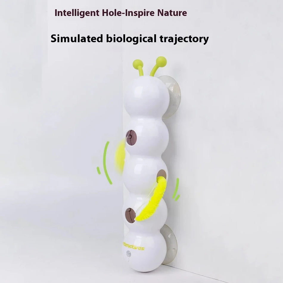 Juguete para Gatos Caterpillar Activado por Movimiento Duradero Recargable