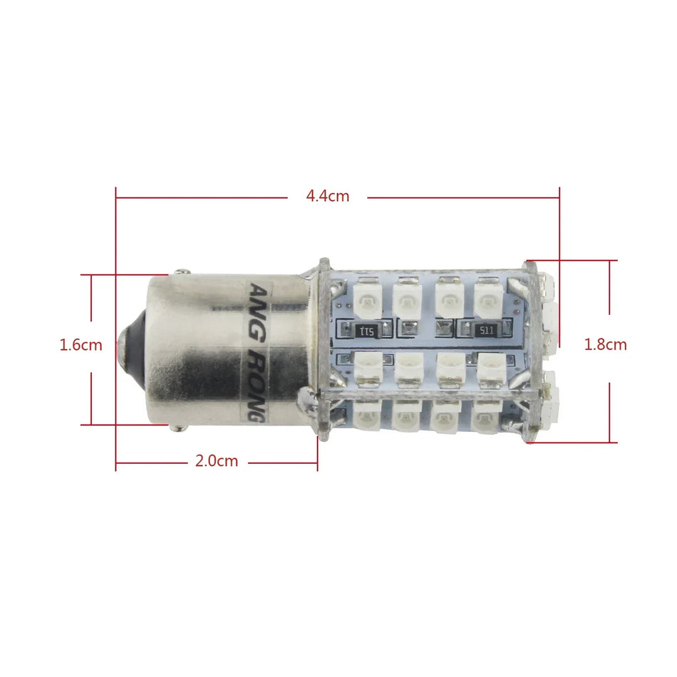 Angrong Amber 40 SMD LED Blinkerlicht BAU15s P21W 6W universell