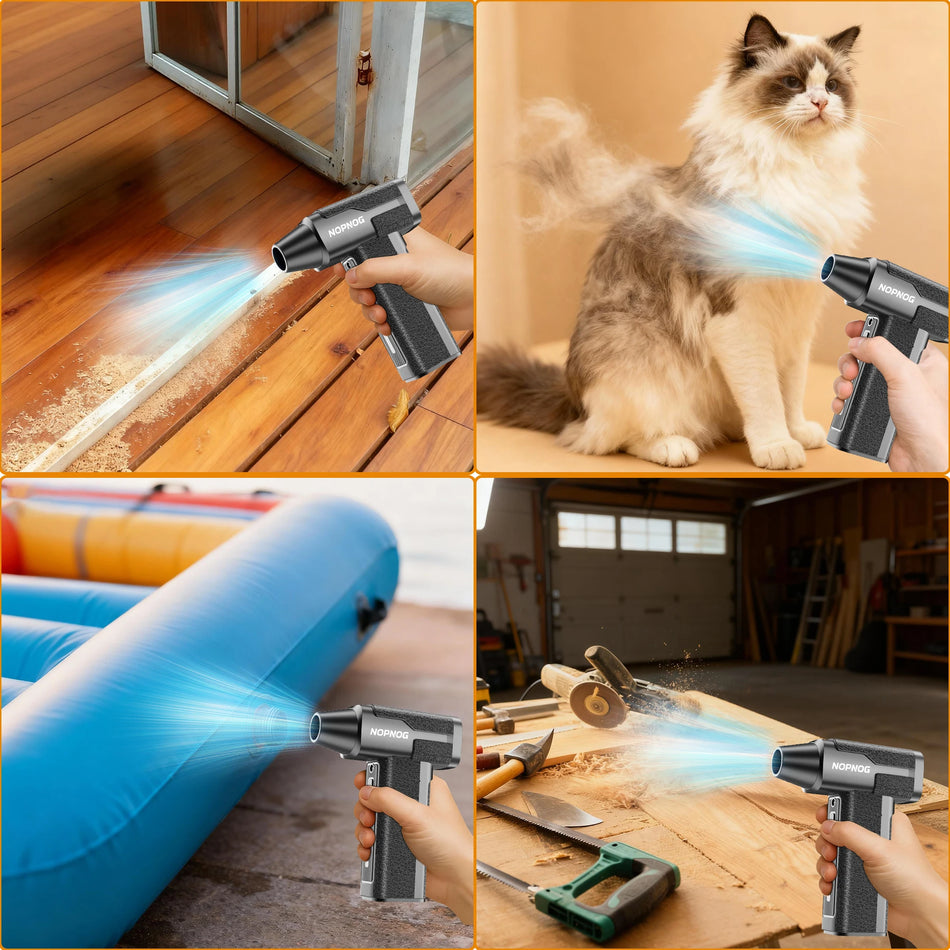 Portable Air Duster with 130,000 RPM Turbo Blower for PC and Keyboard Cleaning