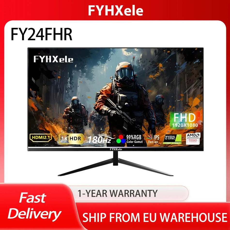 24 colių žaidimų monitorius FY24FHR su IPS ekranu, 180Hz, 1ms MPRT, 99% sRGB, HDR10