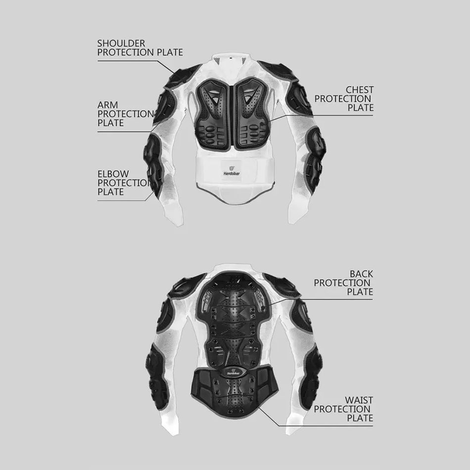 Куртка для мотокросса Herobikercn с броней, износостойкая защита для мотоцикла