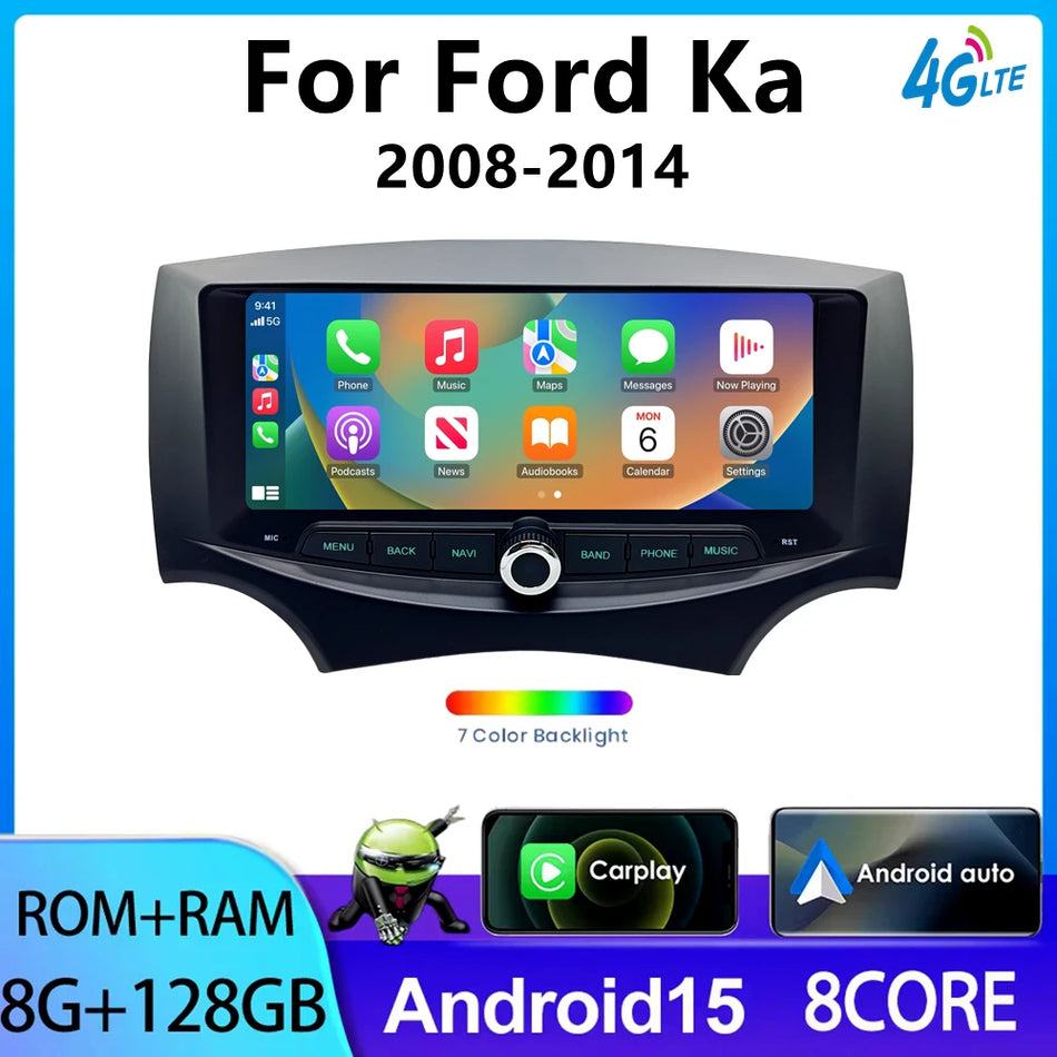 Radio Android Auto Double Din do Forda Ka 2008-2014 z Carplay i GPS