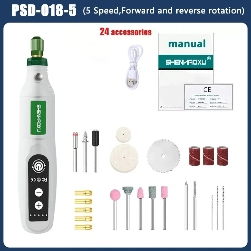 SHENHAOXU Mini Electric Grinder with USB Charging and Adjustable Speed PSD-018-5-group1