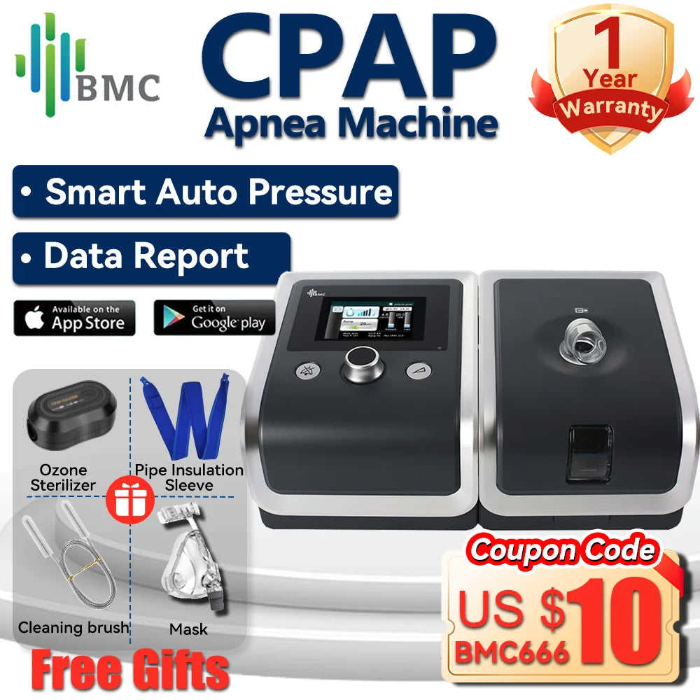 BMC E-20A Auto CPAP Machine &ndash; Ultra Quiet Operation 20A with FM2 / CHINA / Small