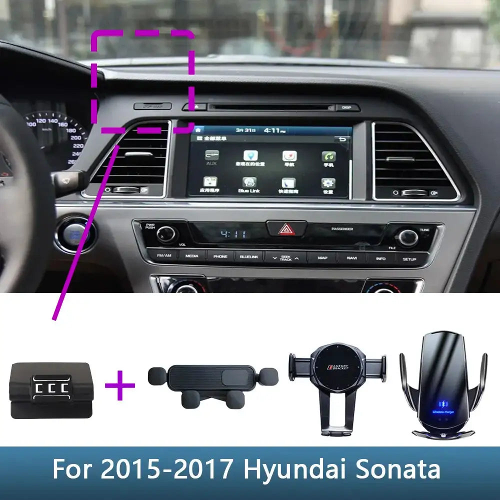 Hyundai Sonata LF Wireless Charging Phone Holder Bracket