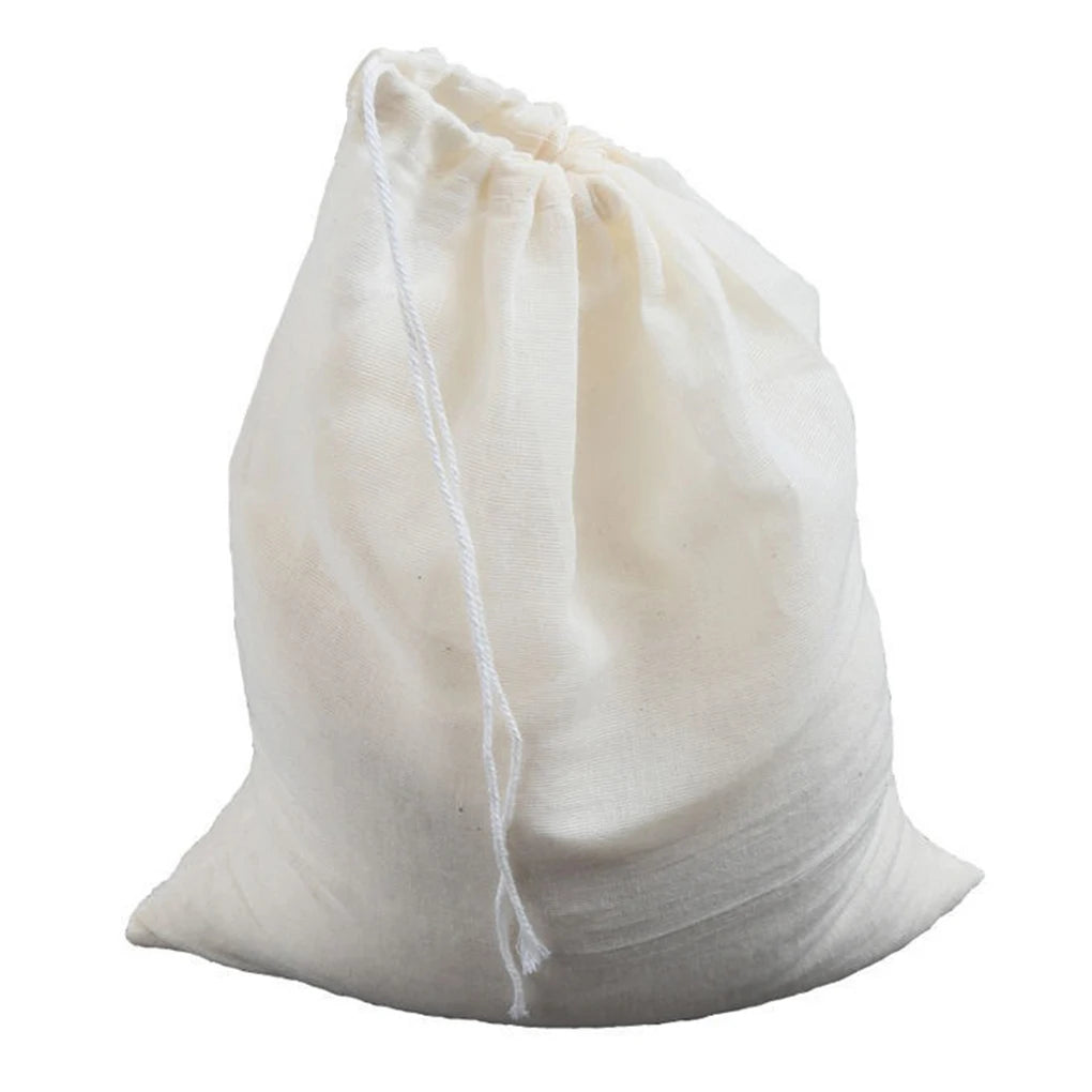 Reusable Cotton Cheese Cloth Bag for Nut Milk and Straining 30x45cm