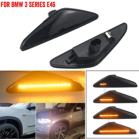 2pcs Dynamic LED Side Marker Light For BMW E46 2D 2003-2006 325Ci 330Ci Coupe Convertible Turn Signal Indicator Blinker Lamp by InterCyprus Trading Ltd