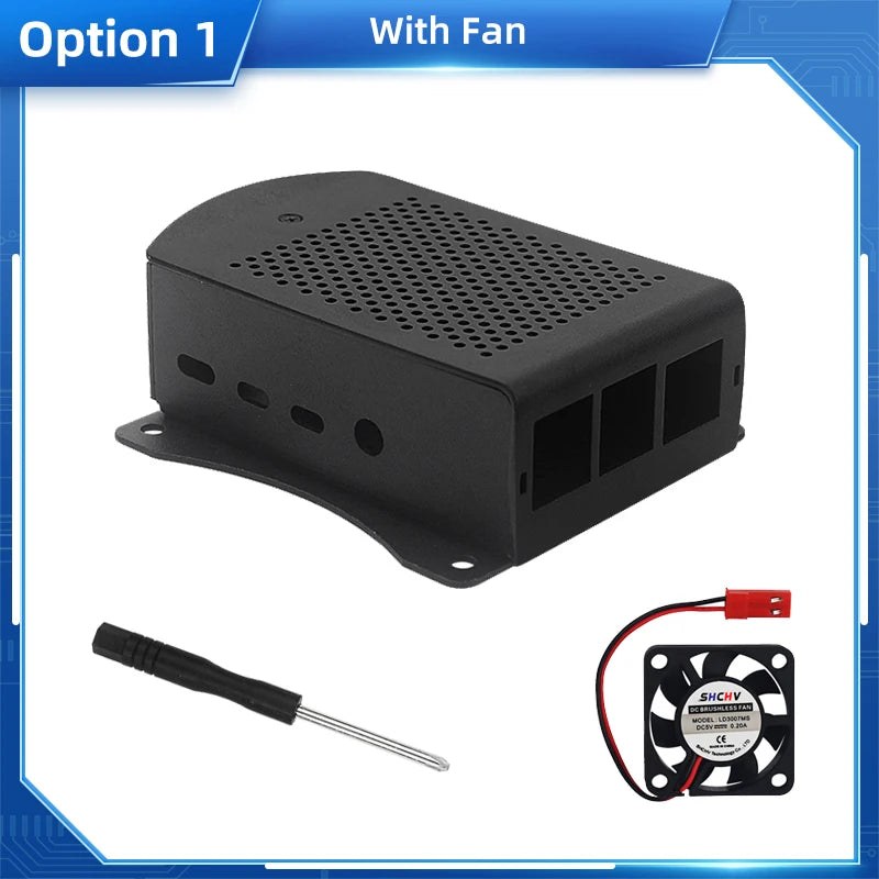 Raspberry Pi 4 Aluminum Alloy Case &ndash; Enhanced Cooling Support With Fan